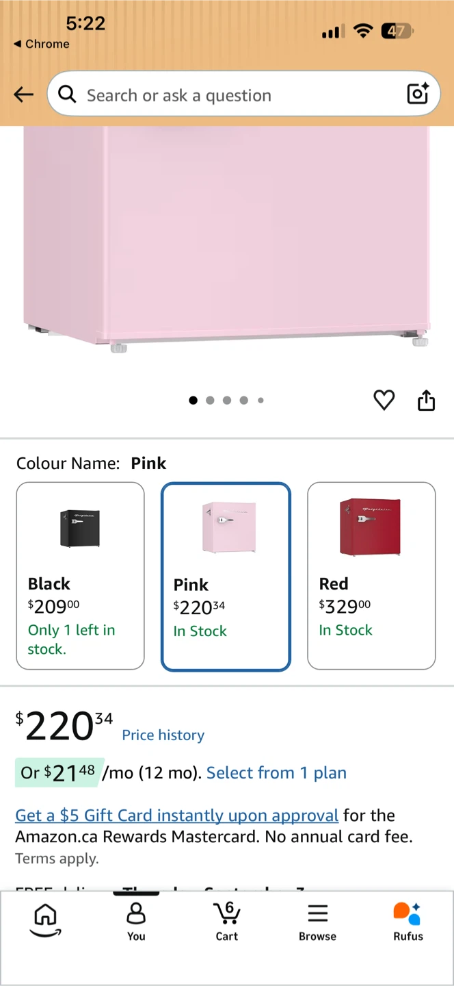 Frigidaire Pink Compact Refrigerator 1.6 Cu. Ft. - photo 4