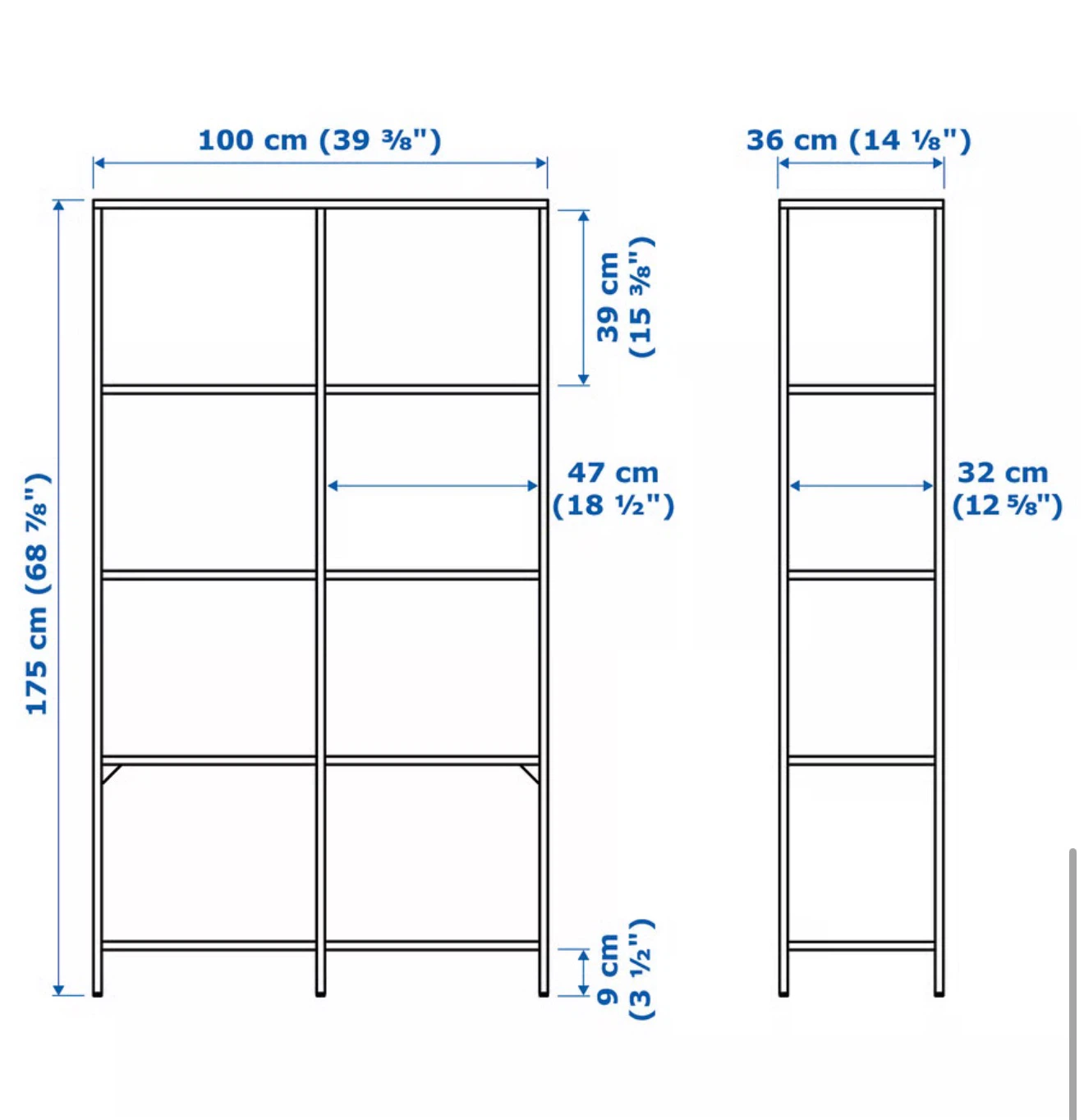 Metal Bookshelf with Glass Shelves - photo 2