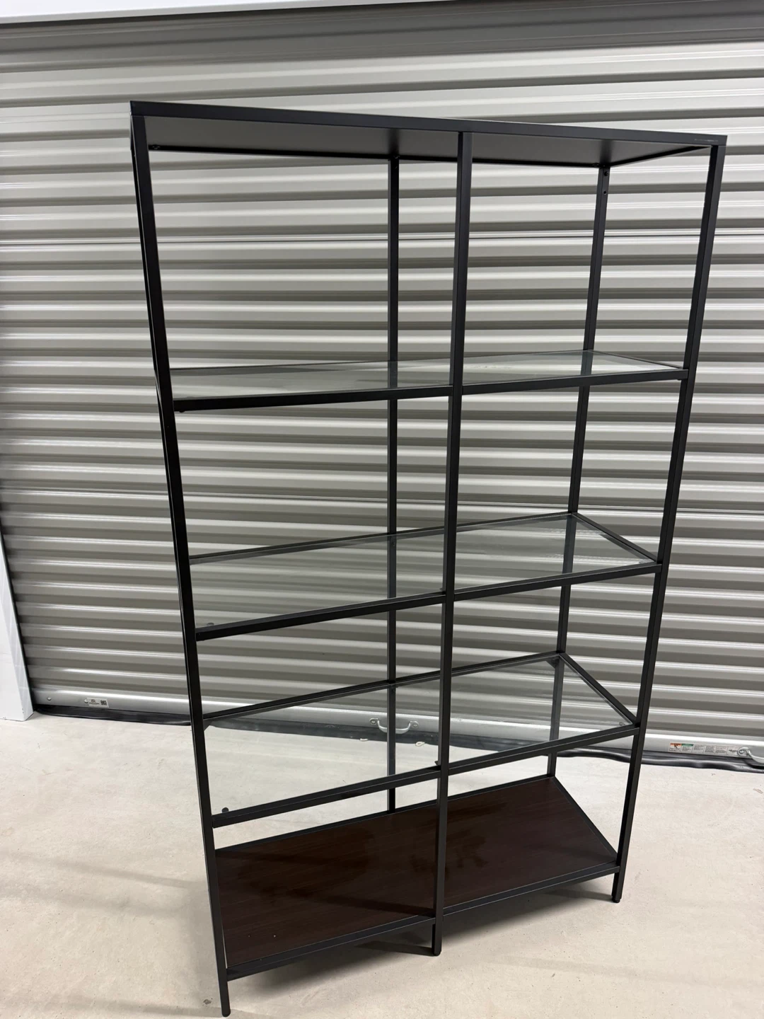 Metal Bookshelf with Glass Shelves - photo 3