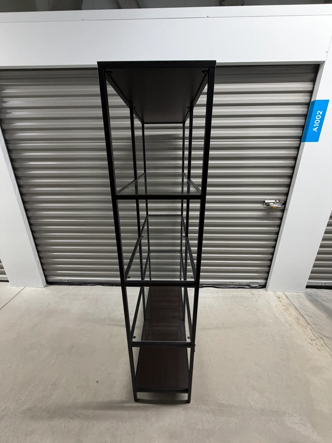 Metal Bookshelf with Glass Shelves - photo 4