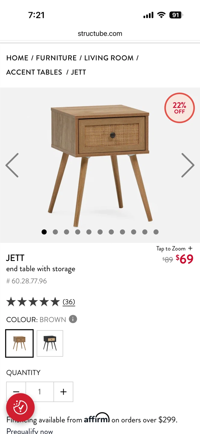 MOVING - Jett End Table with Storage - photo 2