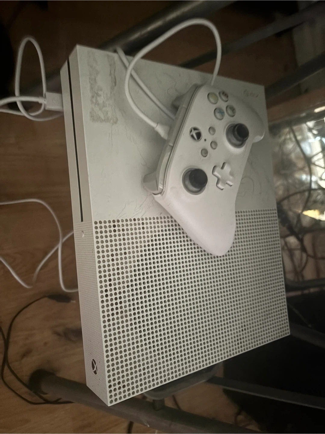 White Xbox One S Console with Controller