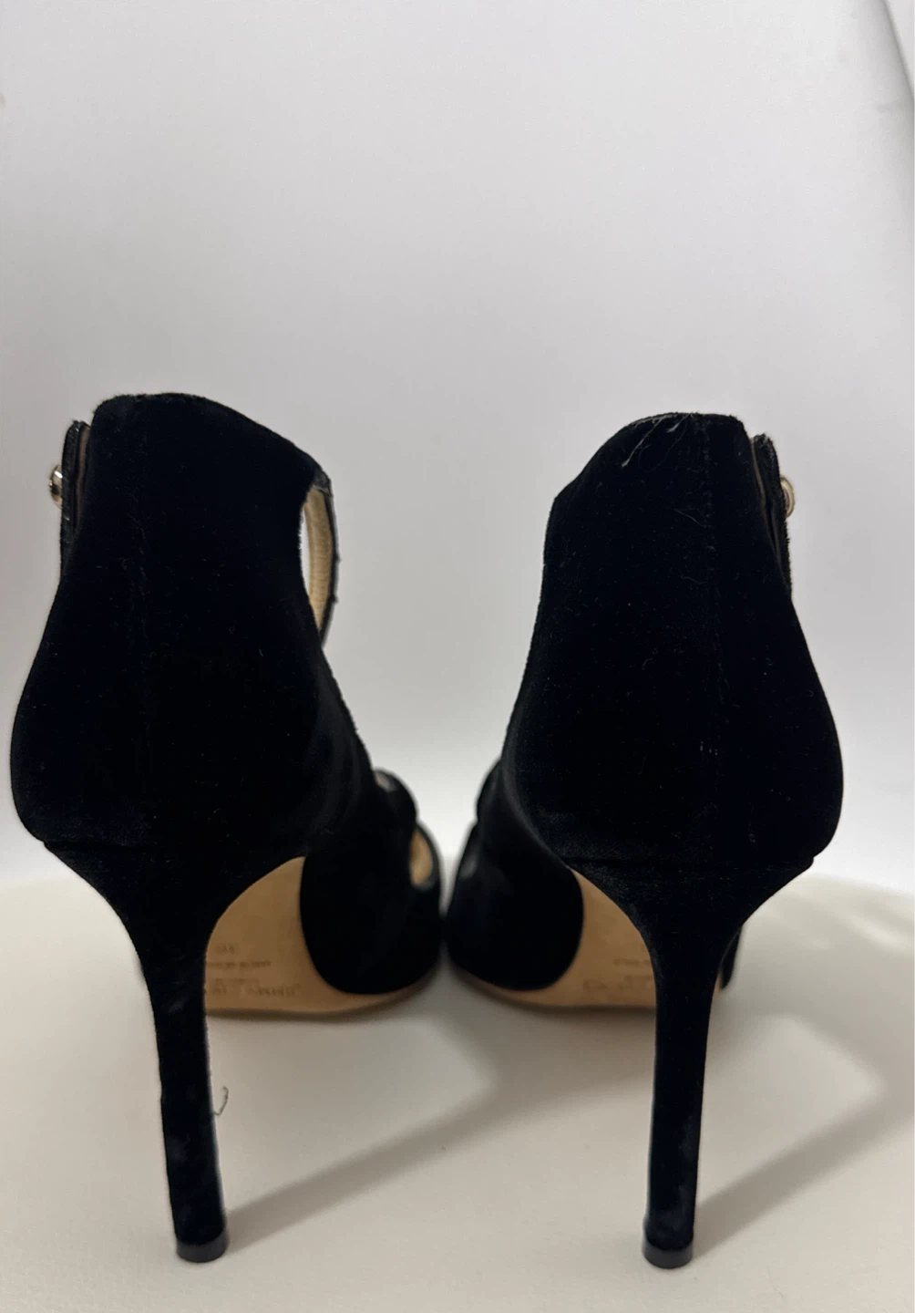 Jimmy Choo Black Velvet Heels - photo 2