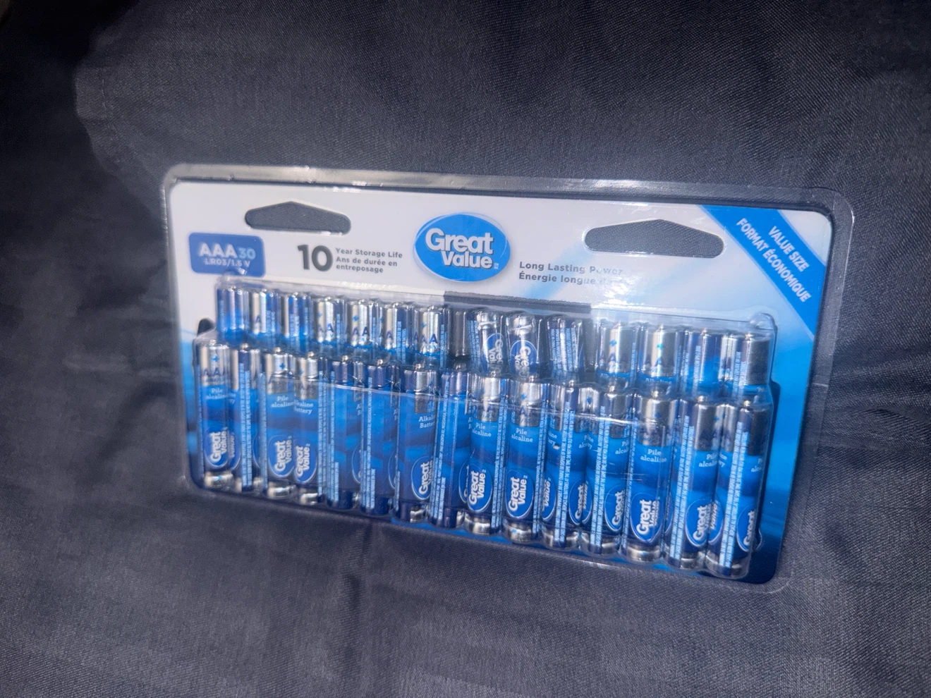 Never used Great Value AAA Batteries - 29 Pack