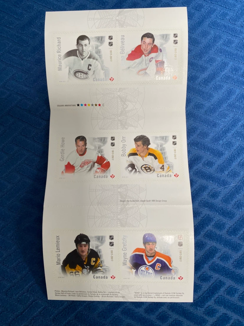 Canada Post Canadian Hockey Legends Stamps - NHL Hall of Famers