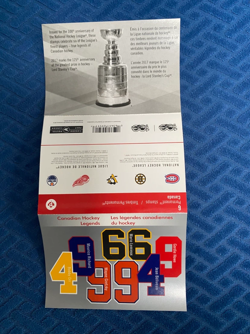 Canada Post Canadian Hockey Legends Stamps - NHL Hall of Famers - photo 2