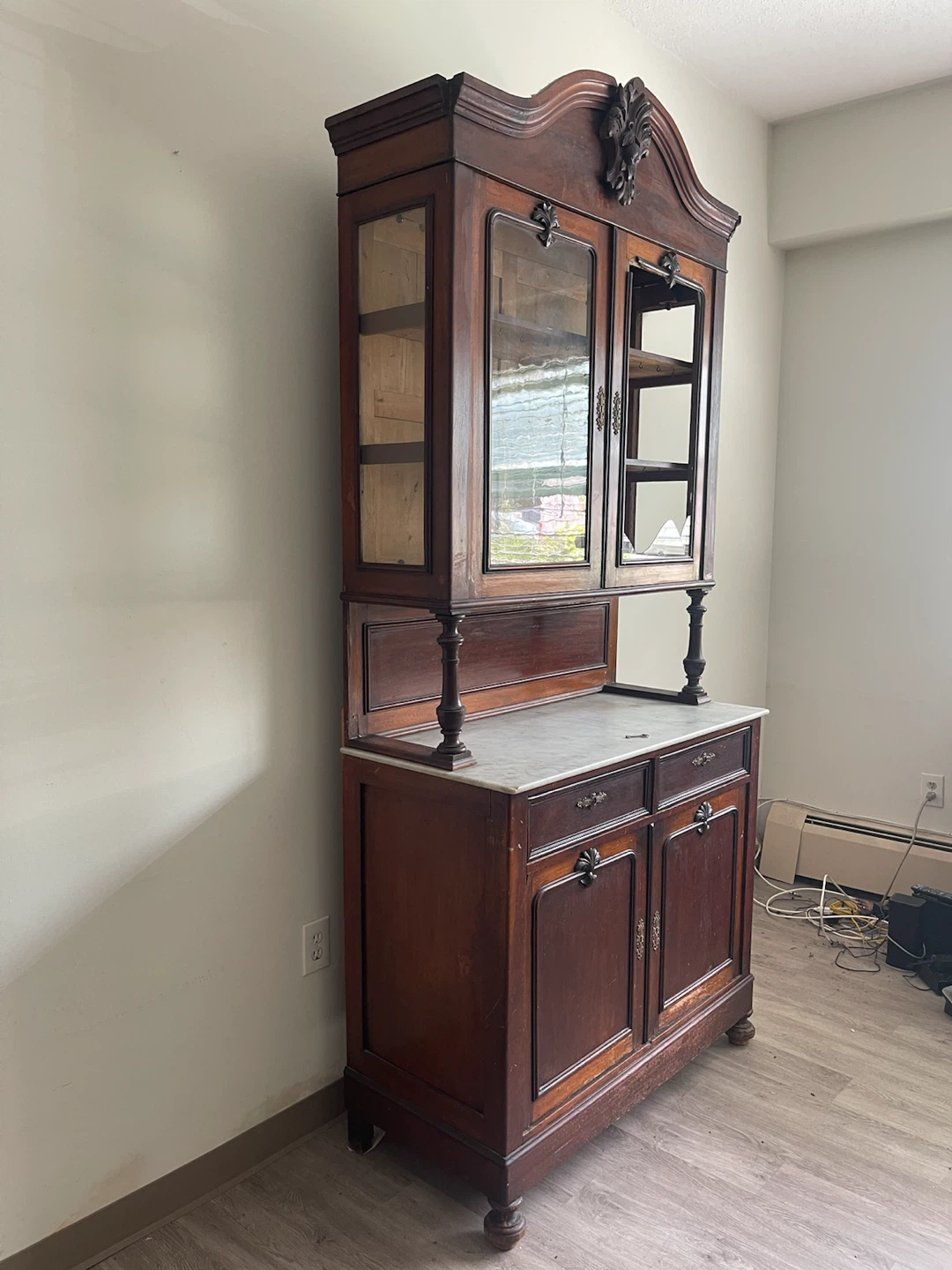 Antique 19th-century French buffet (buffet à deux corps) - photo 5