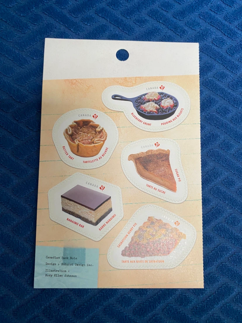 Canada Post Sweet Canada Desserts Permanent Stamps