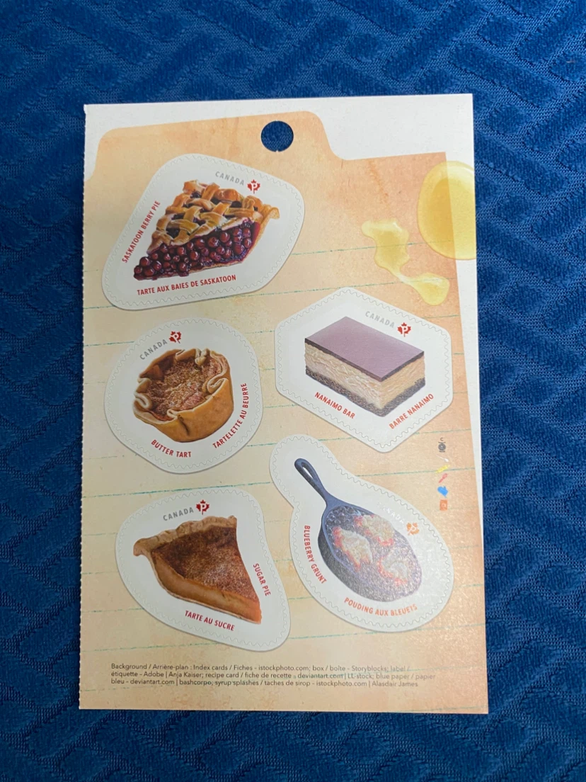 Canada Post Sweet Canada Desserts Permanent Stamps - photo 2