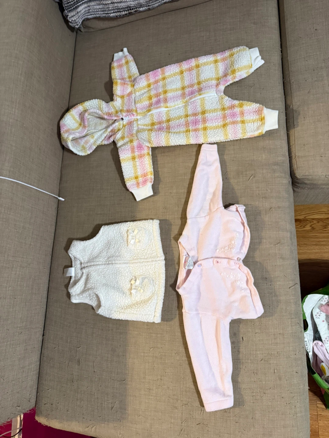 Baby Clothes Bundle - Fleece Onesie, Vest, and Pants