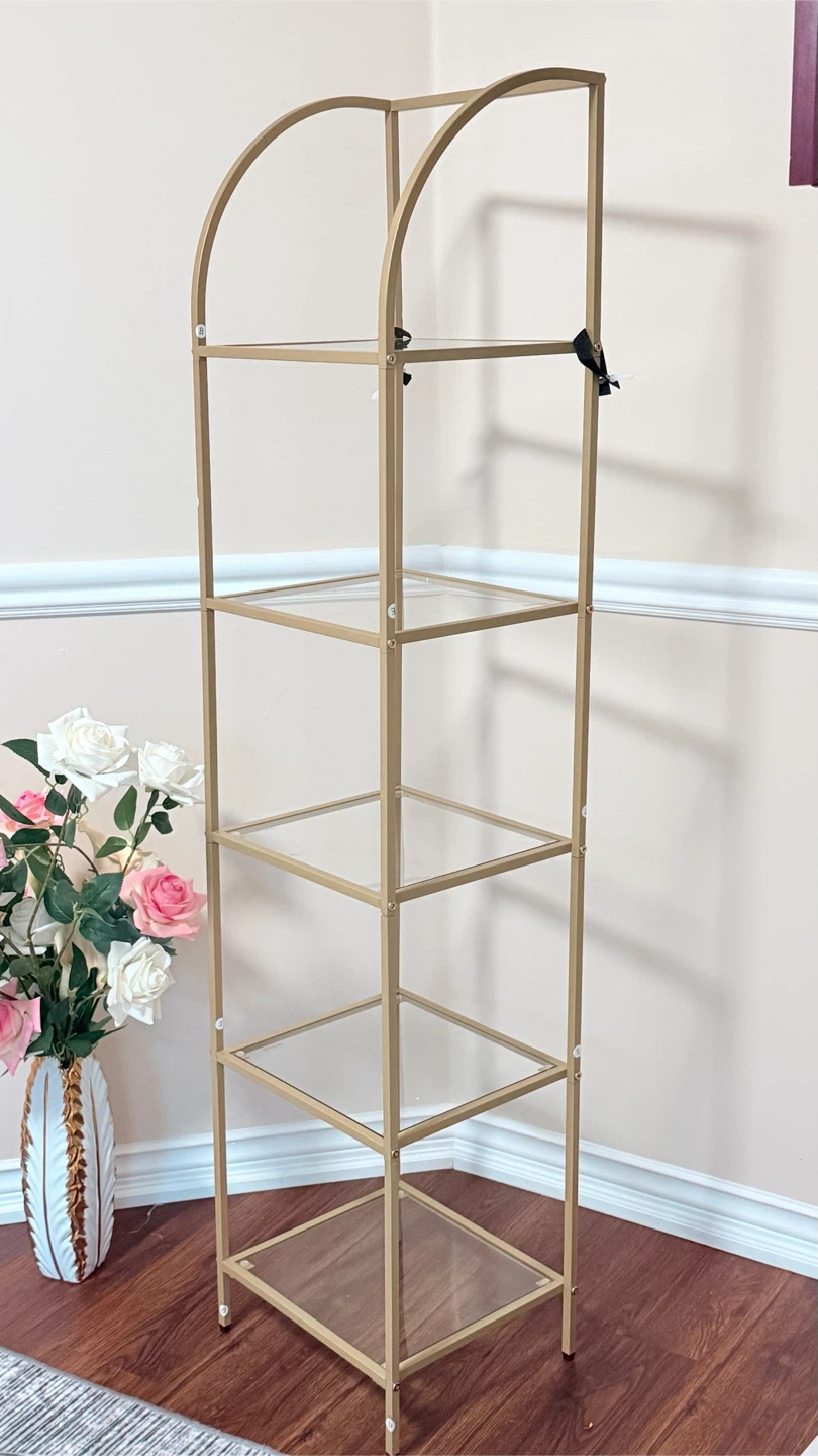 Gold 5-Tier Shelf Unit