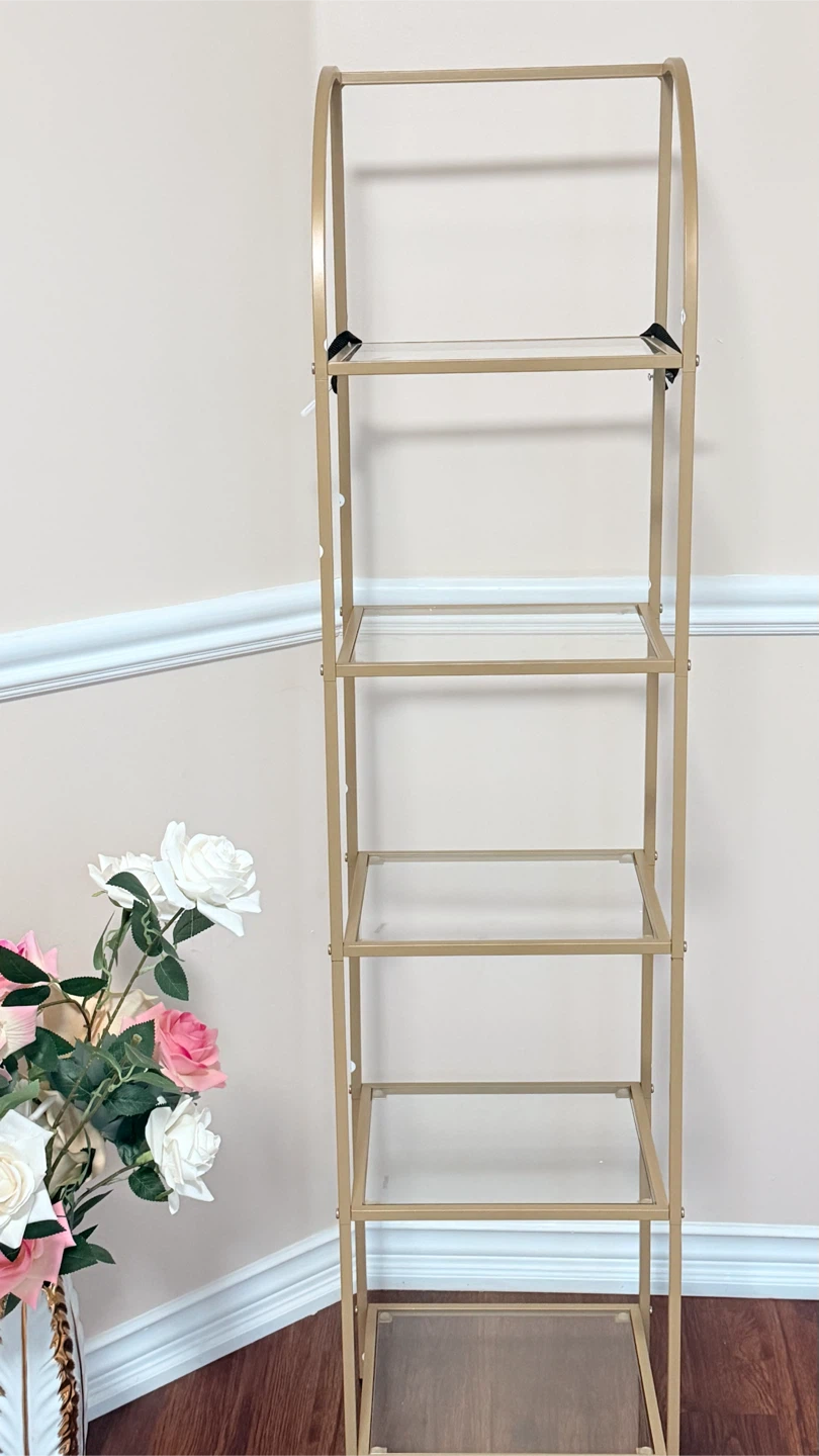 Gold 5-Tier Shelf Unit - photo 2