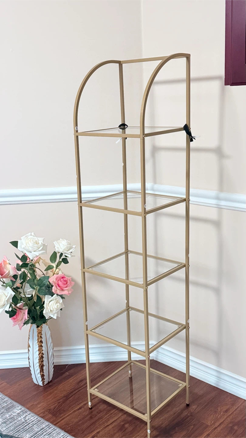 Gold 5-Tier Shelf Unit - photo 3