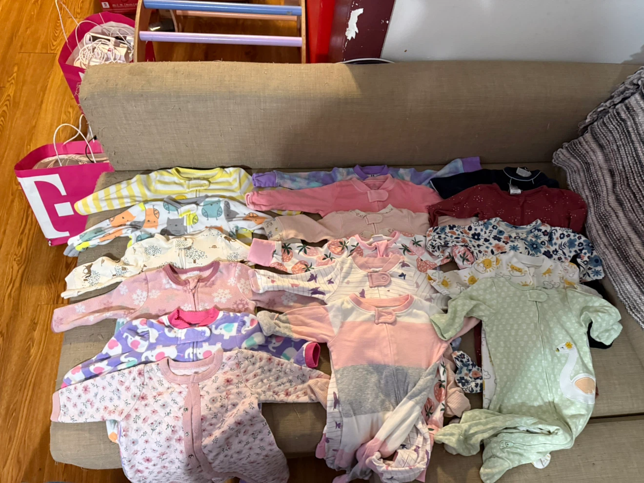 Baby Girl 17 sleepers 3-6 months $20