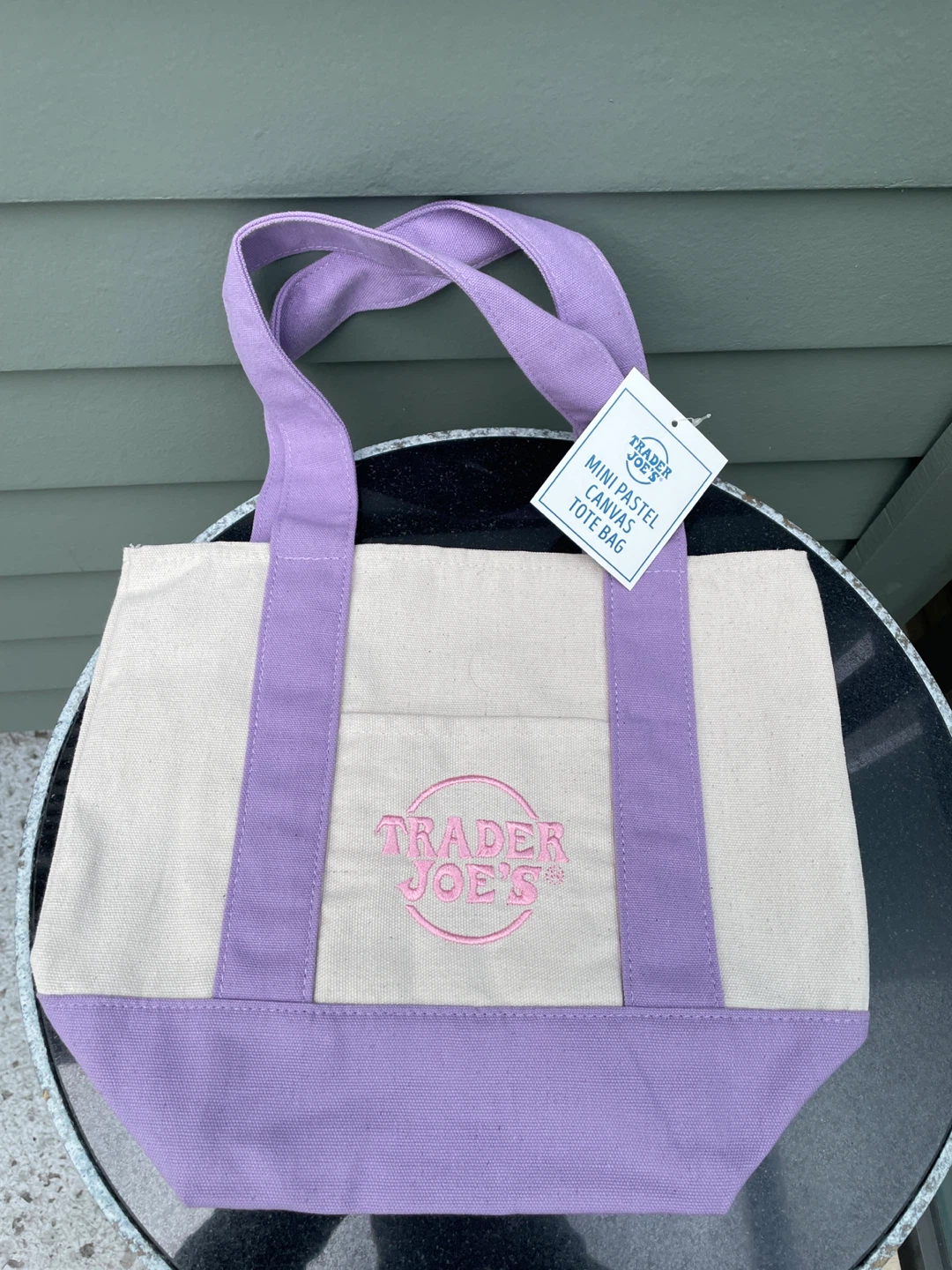 Trader Joe's Mini Pastel Canvas Tote Bag - photo 2
