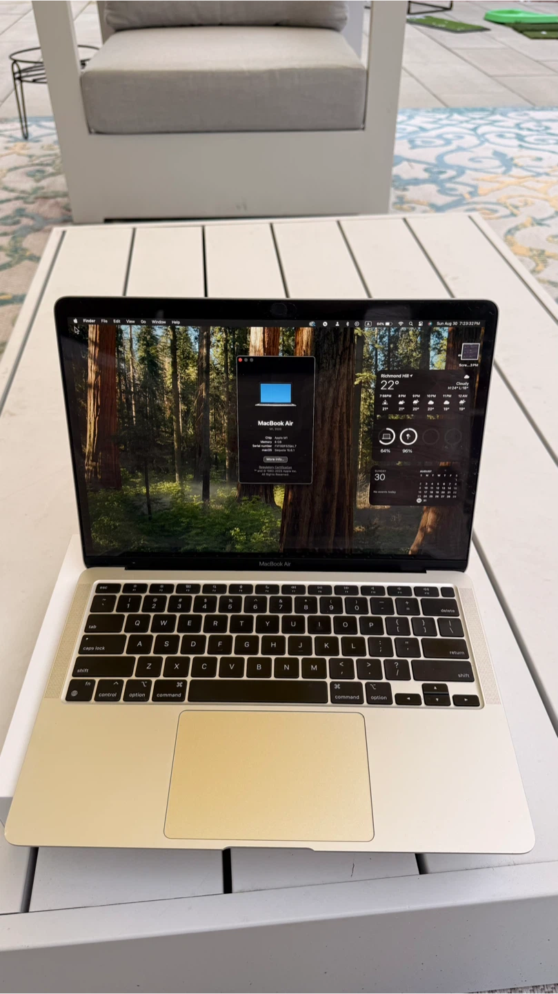 MACBOOK AIR M1 2020 8GB RAM 256GB SSD