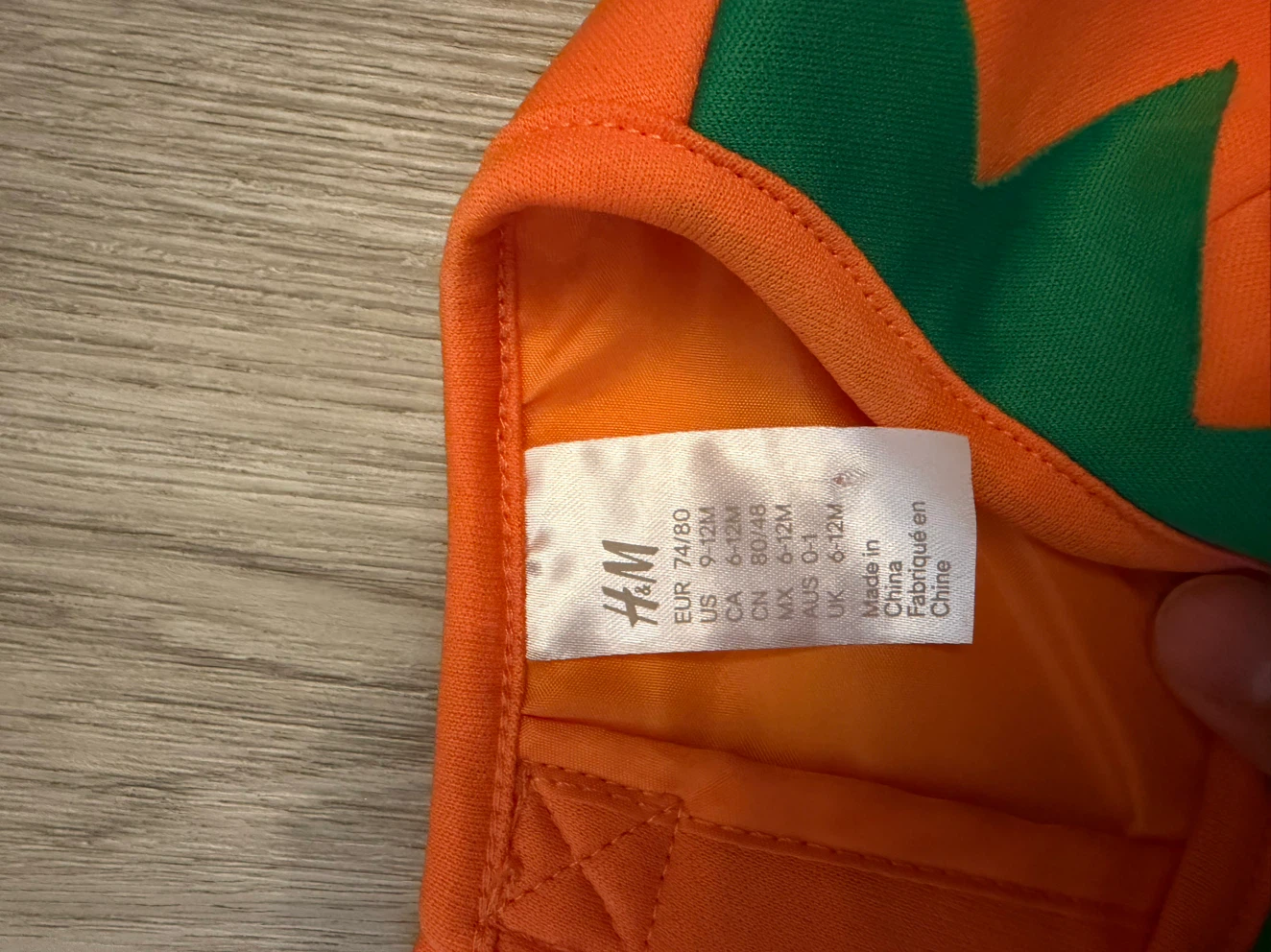H&M Baby Pumpkin Costume 9-12 Months - photo 3