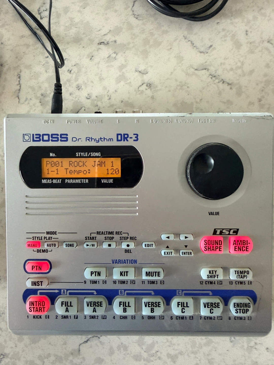 BOSS Dr. Rhythm DR-3 Drum Machine with Foot Pedal