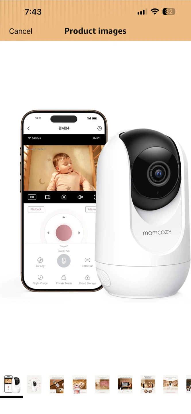 NEW Momcozy BM04 Smart WiFi Baby Monitor