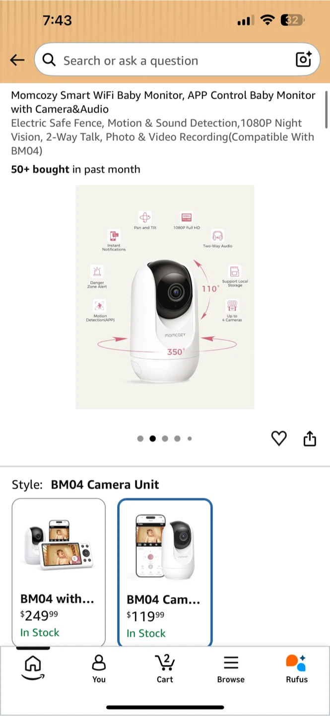 NEW Momcozy BM04 Smart WiFi Baby Monitor - photo 2
