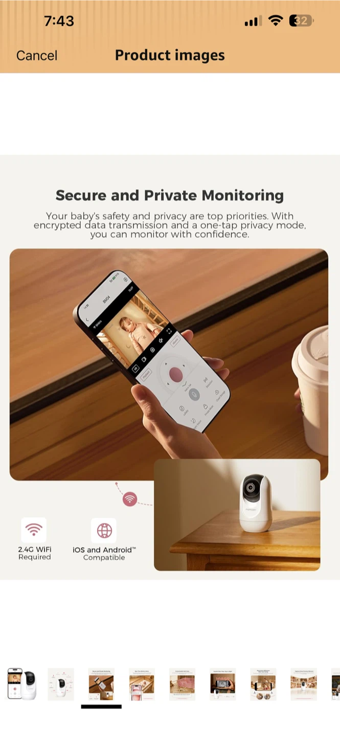 NEW Momcozy BM04 Smart WiFi Baby Monitor - photo 3