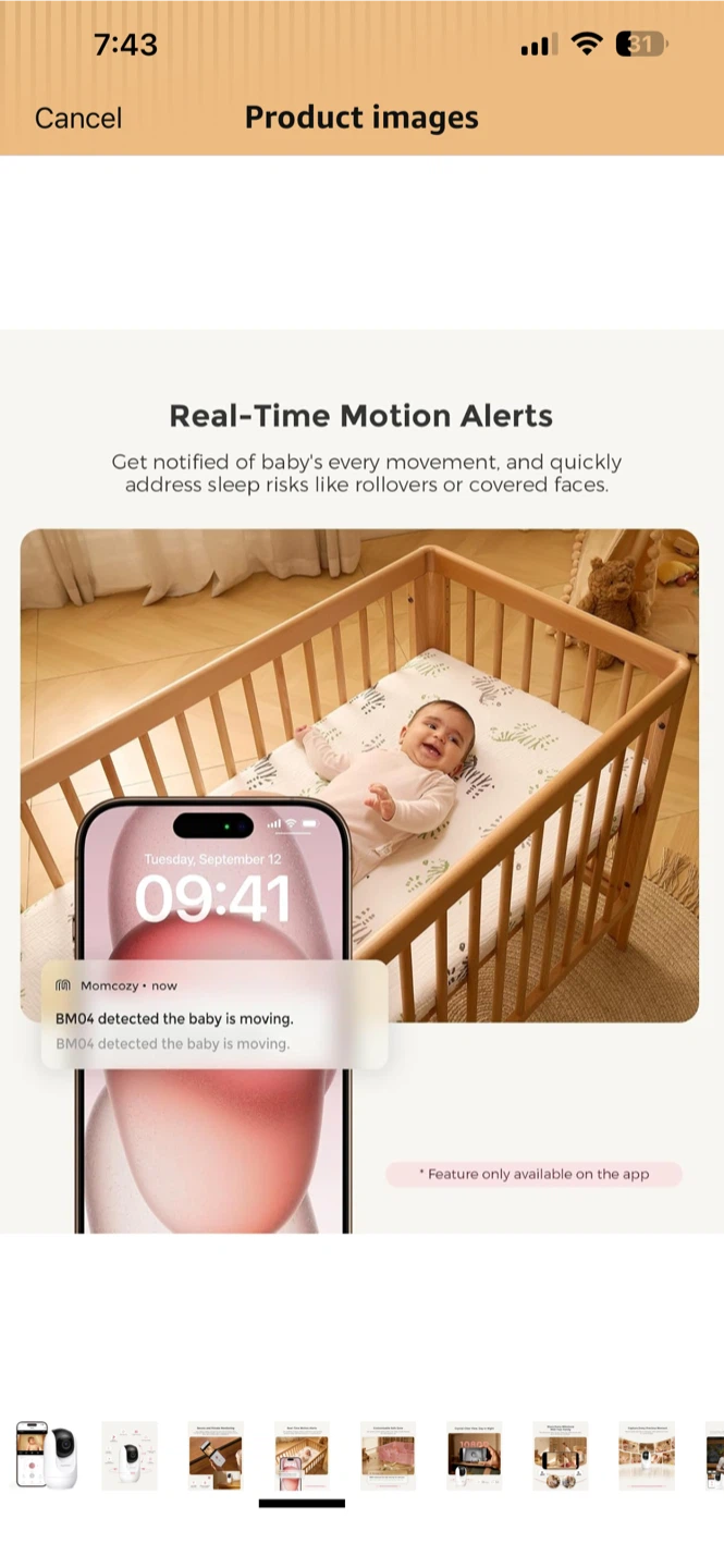 NEW Momcozy BM04 Smart WiFi Baby Monitor - photo 4