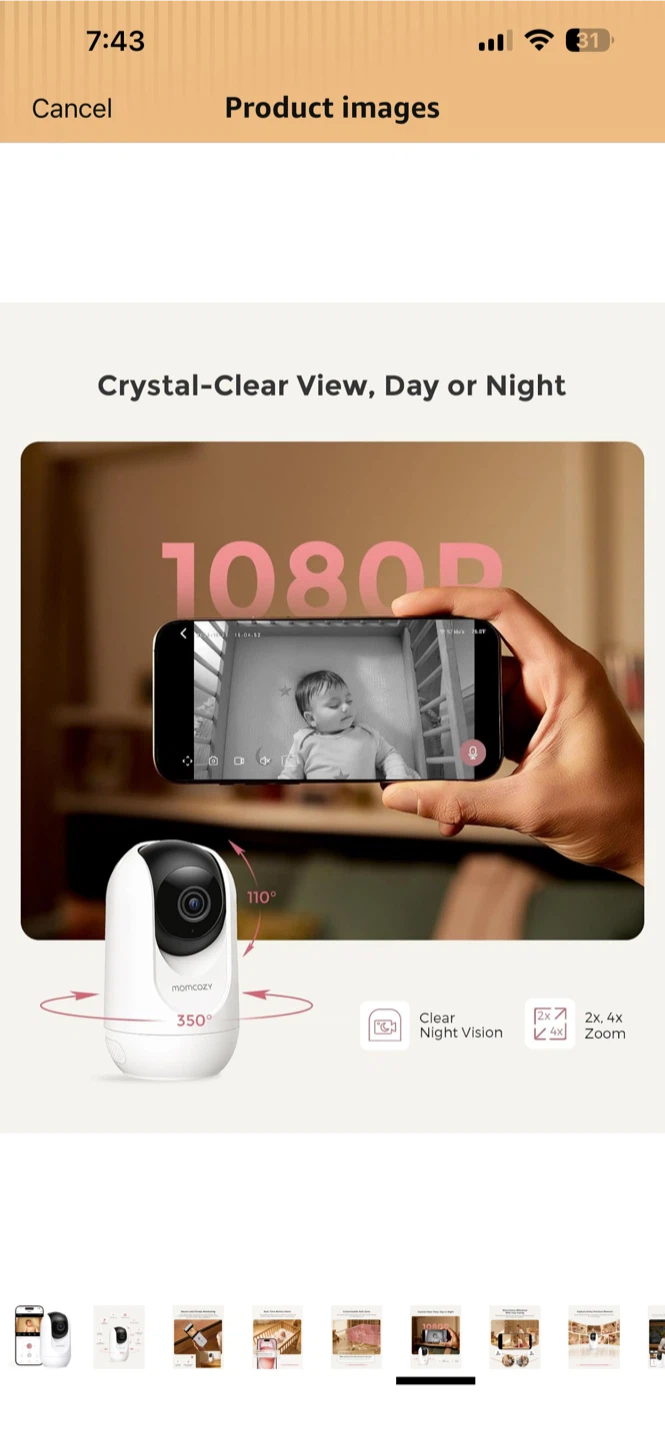 NEW Momcozy BM04 Smart WiFi Baby Monitor - photo 5