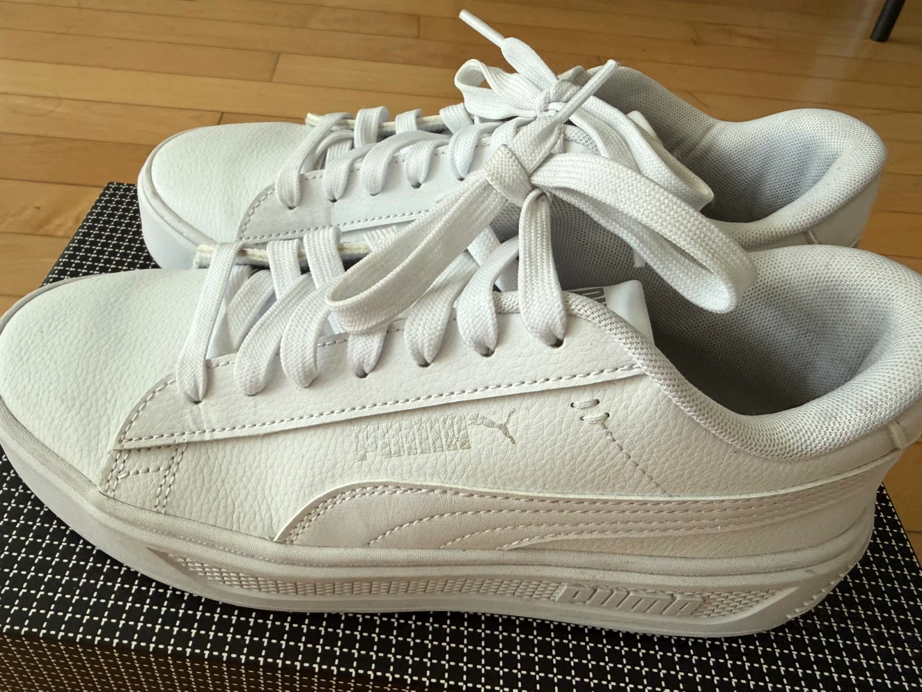 White Puma Smash Sneakers
