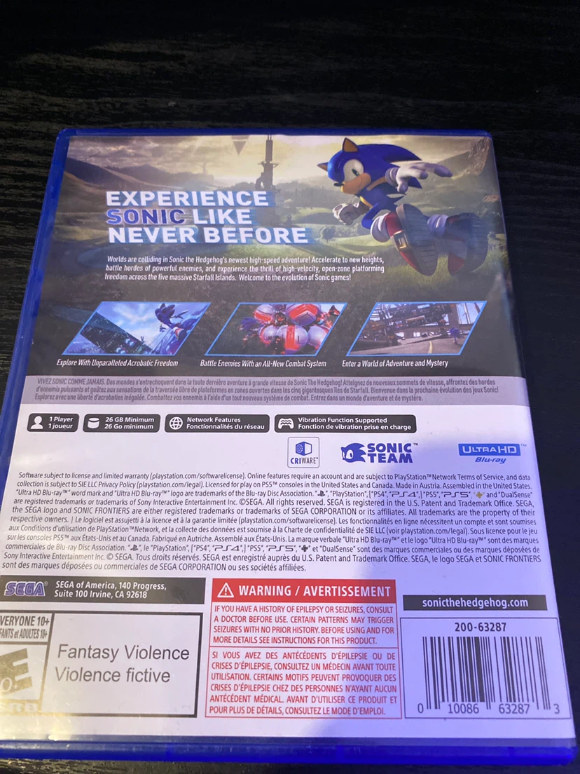 Ps5 sonic game brand new - photo 3