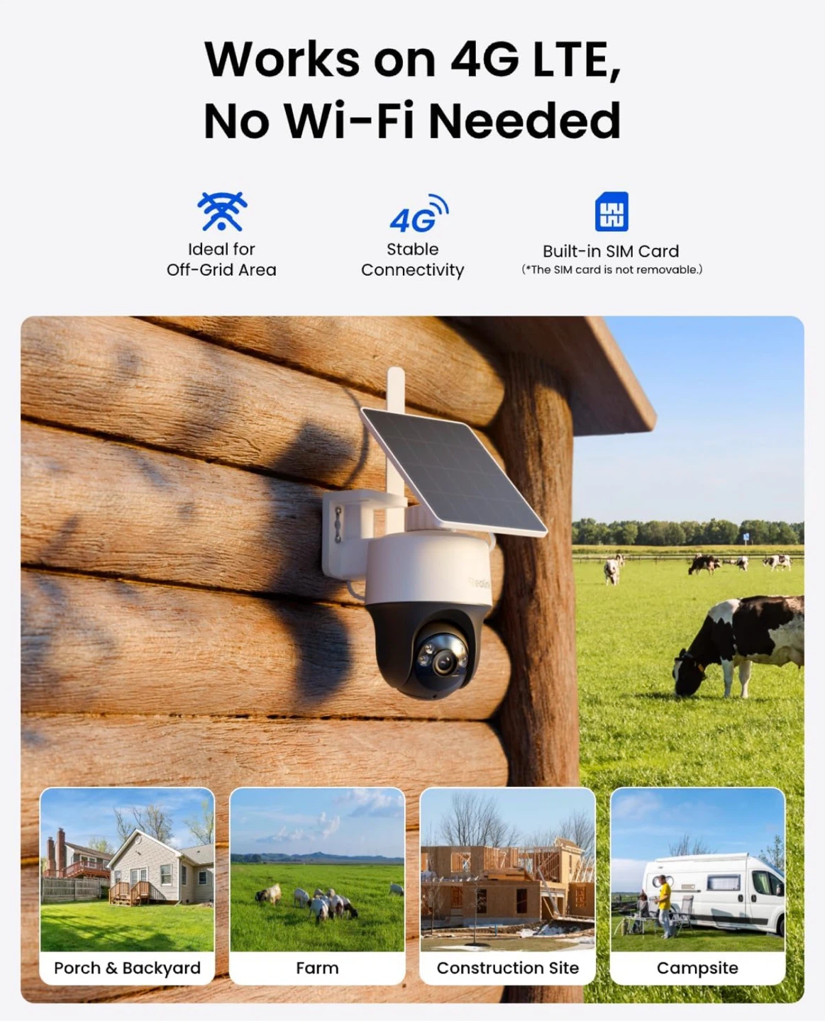 (New) Reolink Go PT S Lite 4MP 4G LTE Security Camera Wireless - photo 5