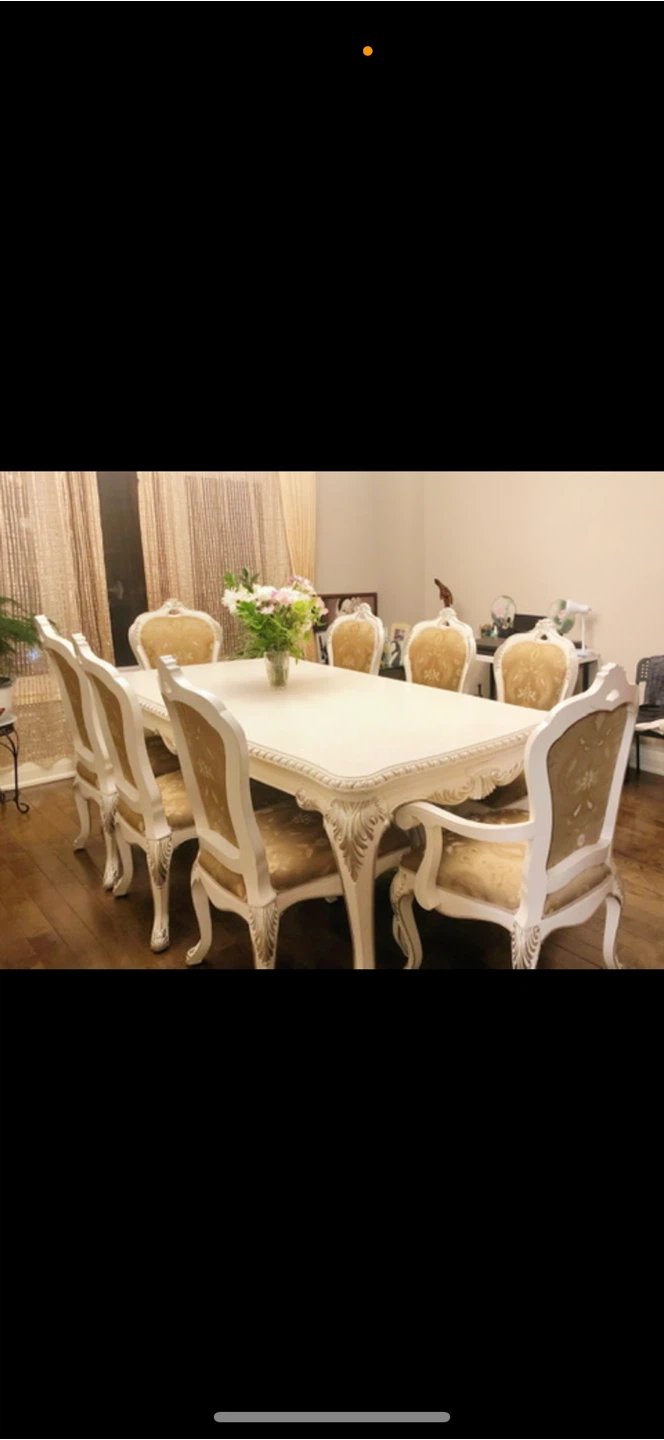 Elegant Dining Set with Table and 8 Chairs - photo 2