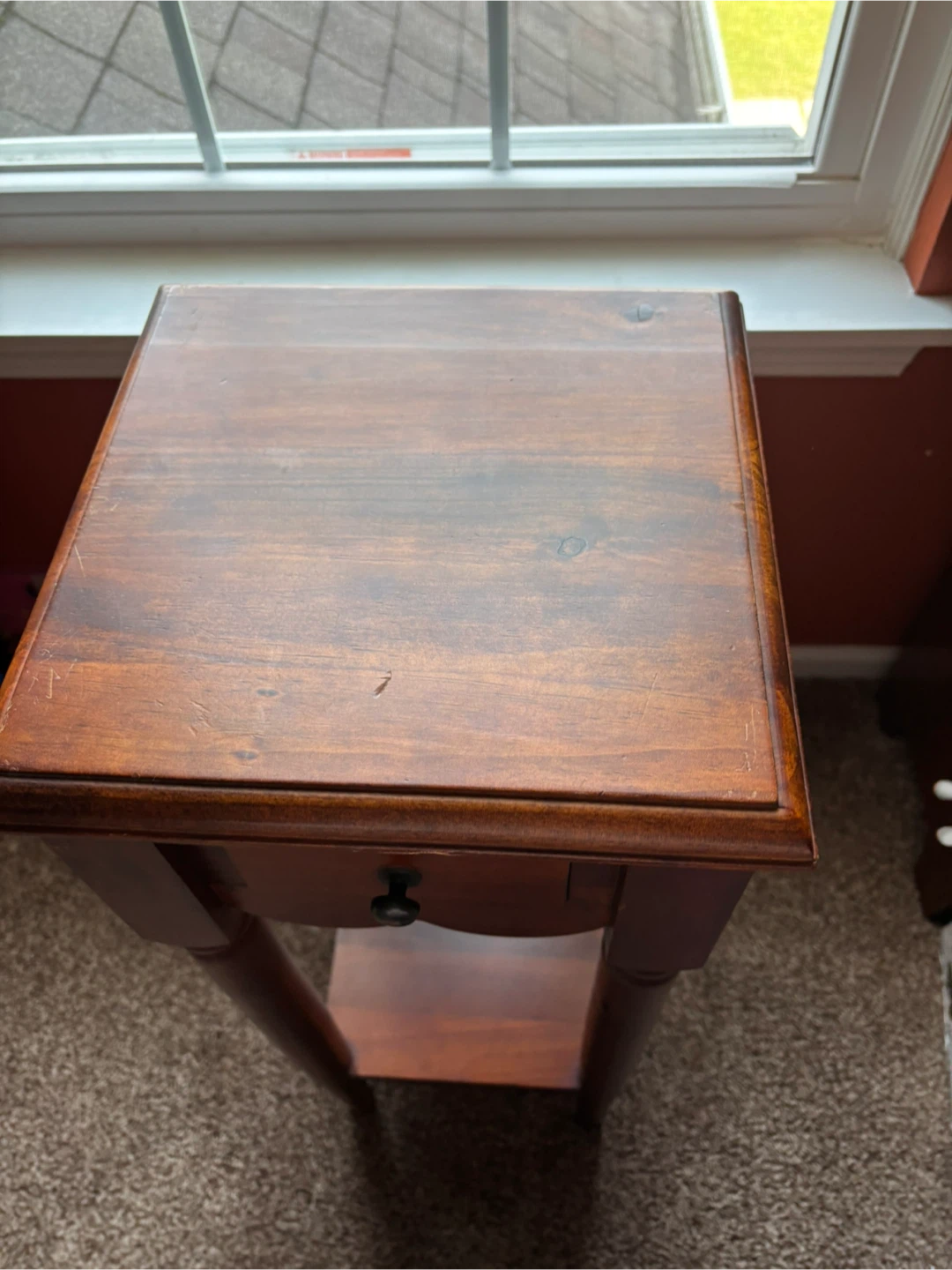 Wooden Side Table with Drawer - photo 2