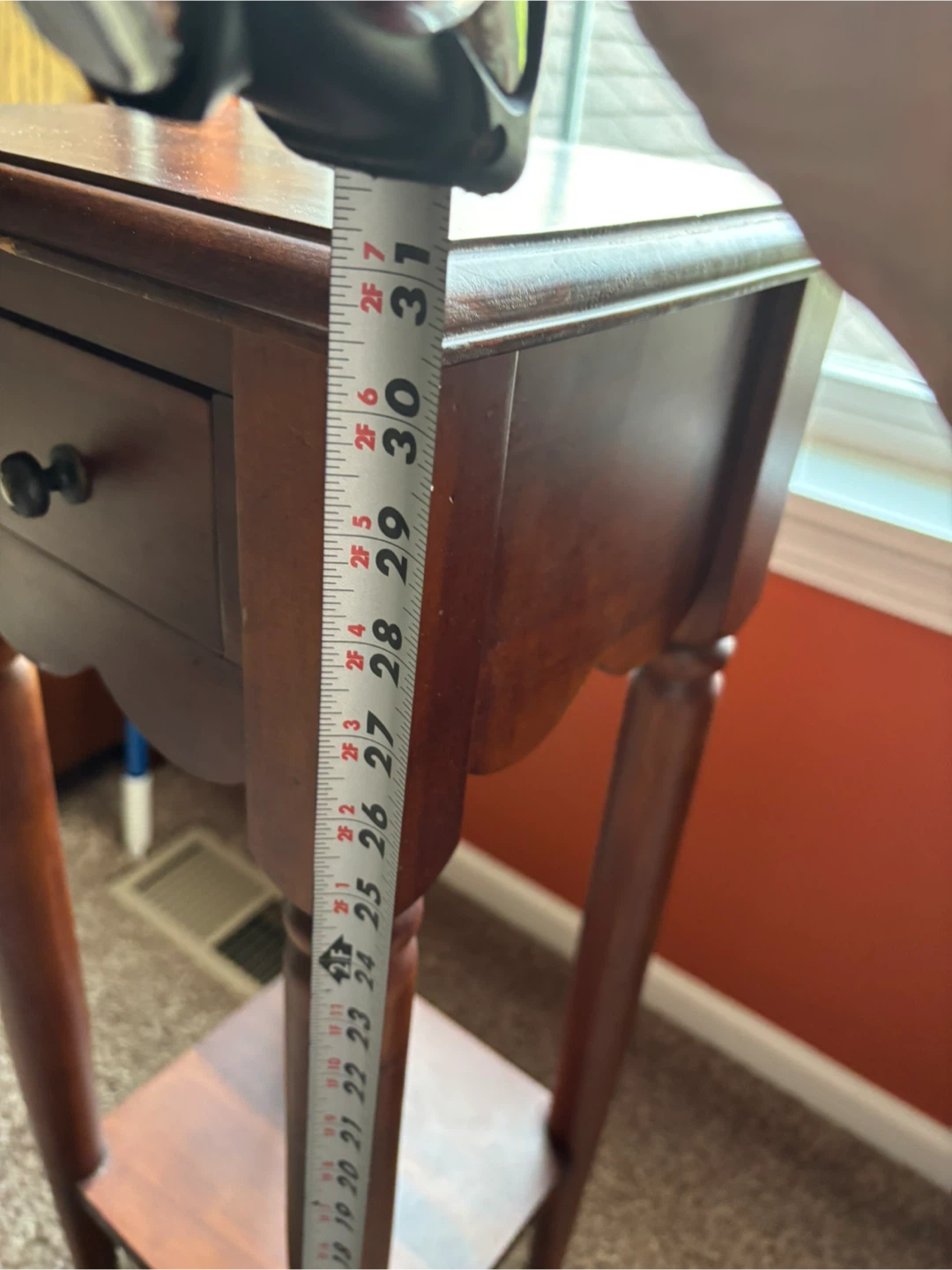 Wooden Side Table with Drawer - photo 4
