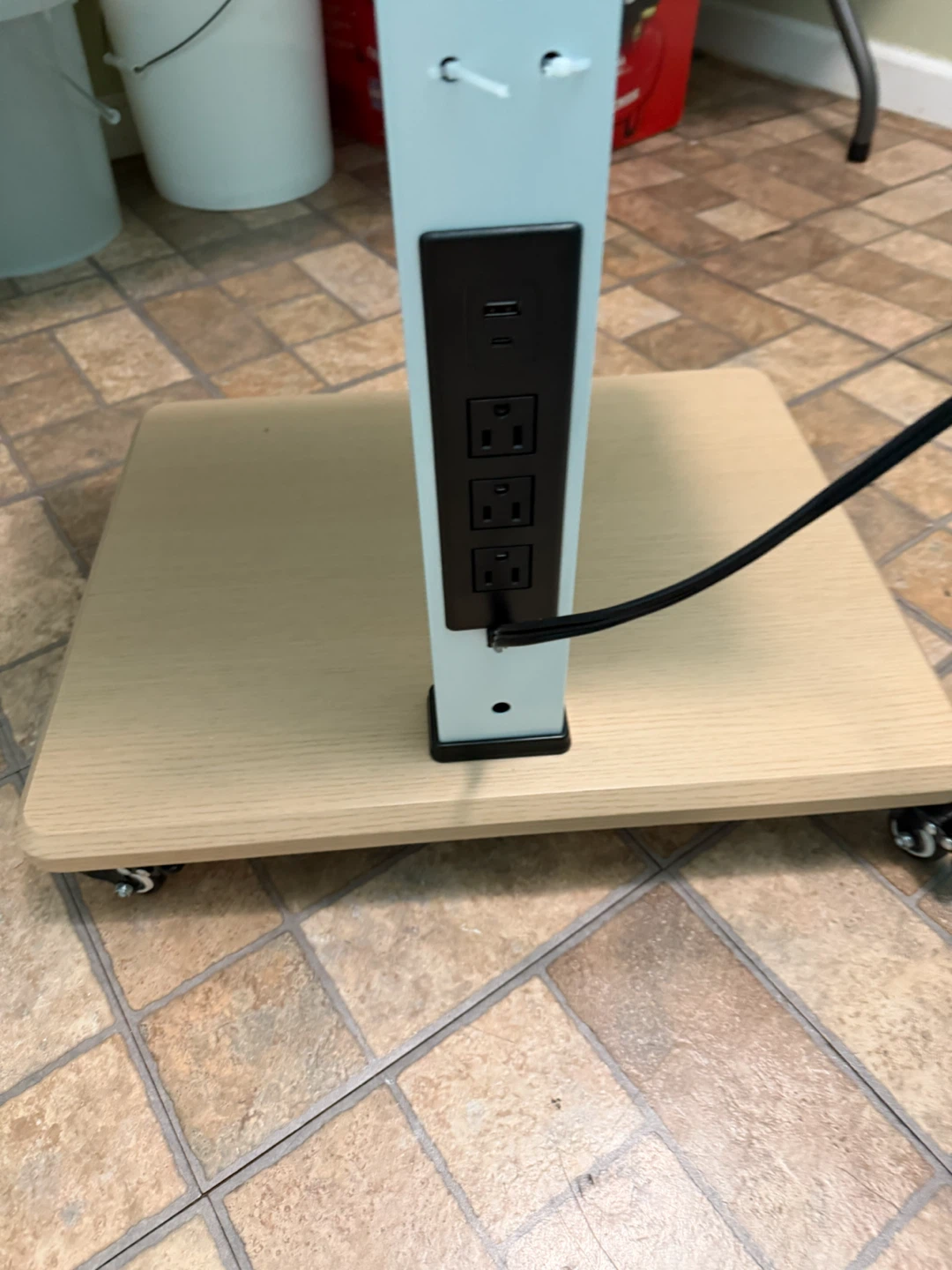 PERLEGEAR Rolling TV Stand with Shelf - photo 5