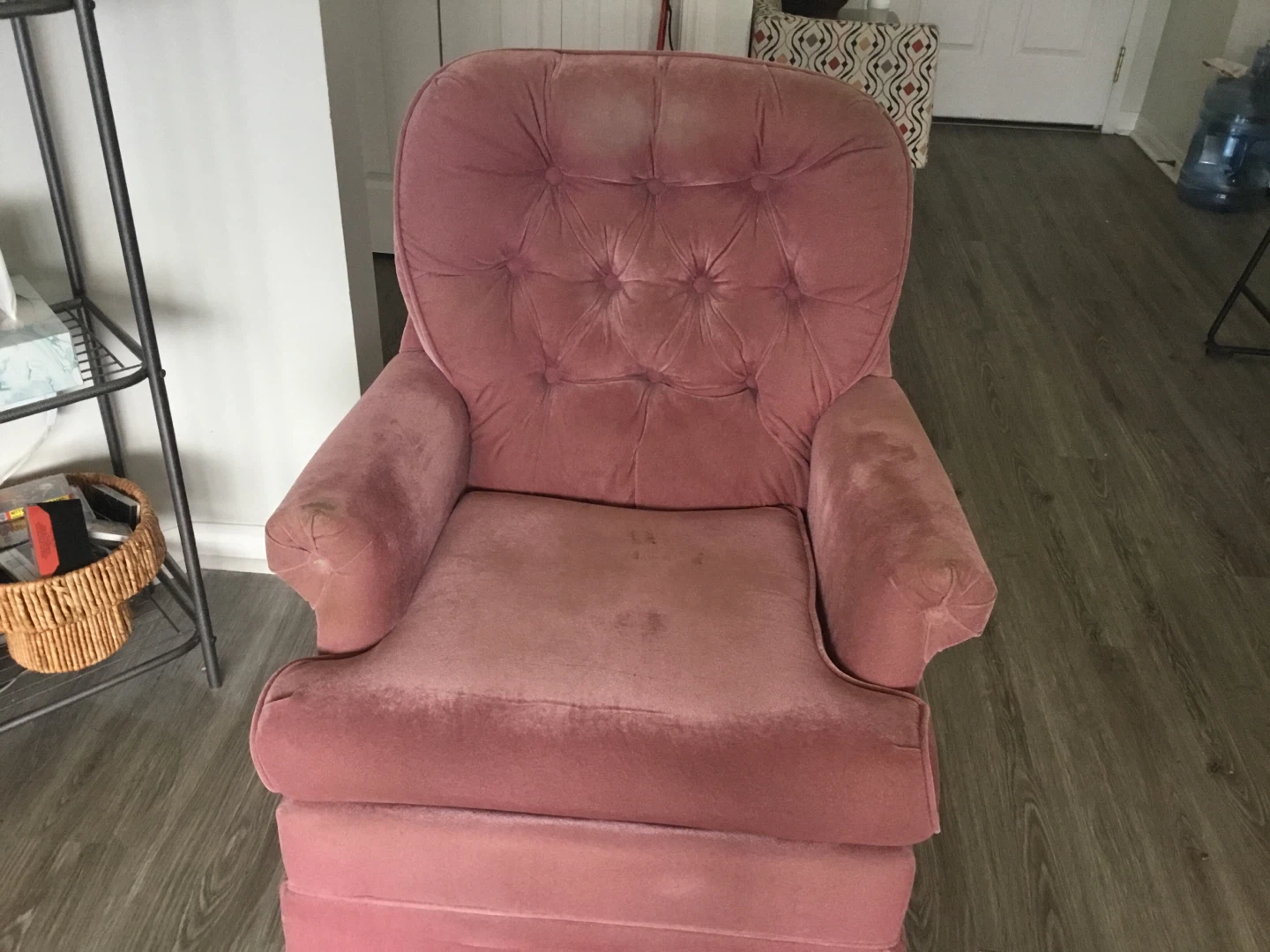 Pink Tufted Accent Chair