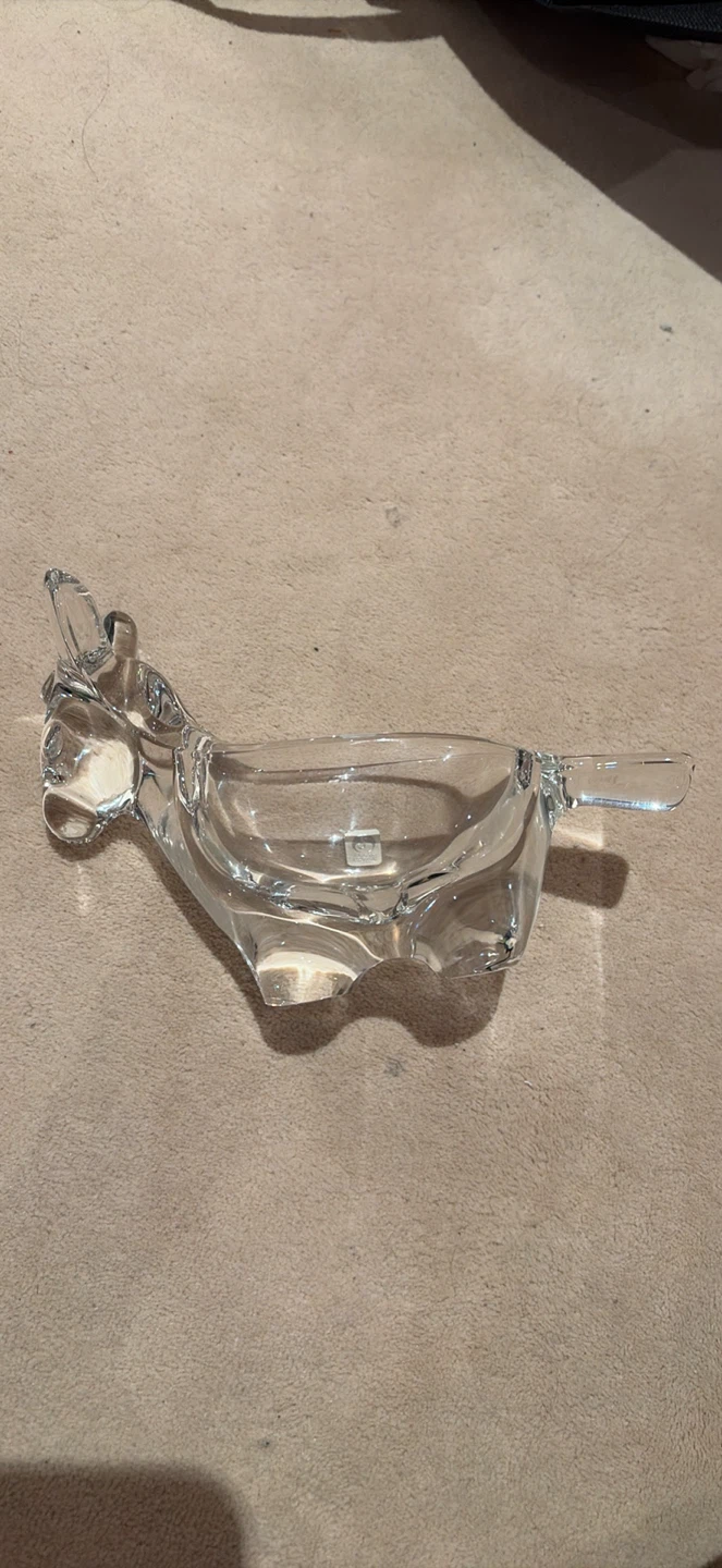 Vintage Saski Japanese Crystal Donkey Dish