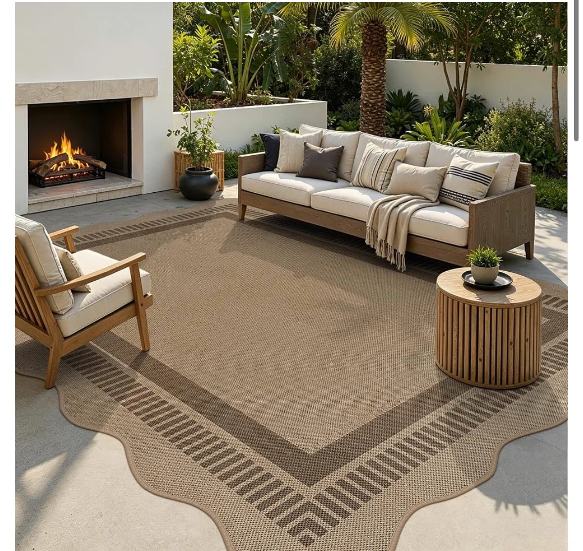 Jute Outdoor Area Rug - 96 x 120 inch