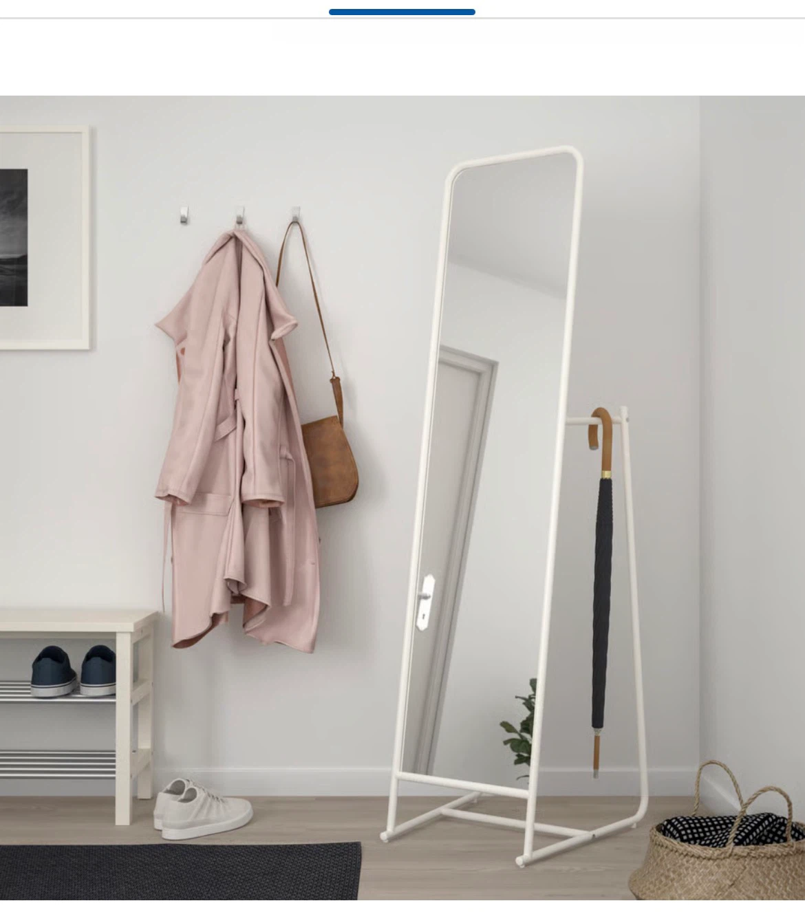 IKEA Mirror with Stand and Hooks - photo 2