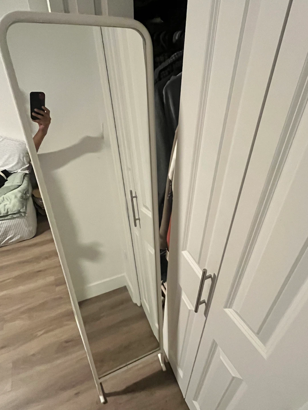 IKEA Mirror with Stand and Hooks - photo 3