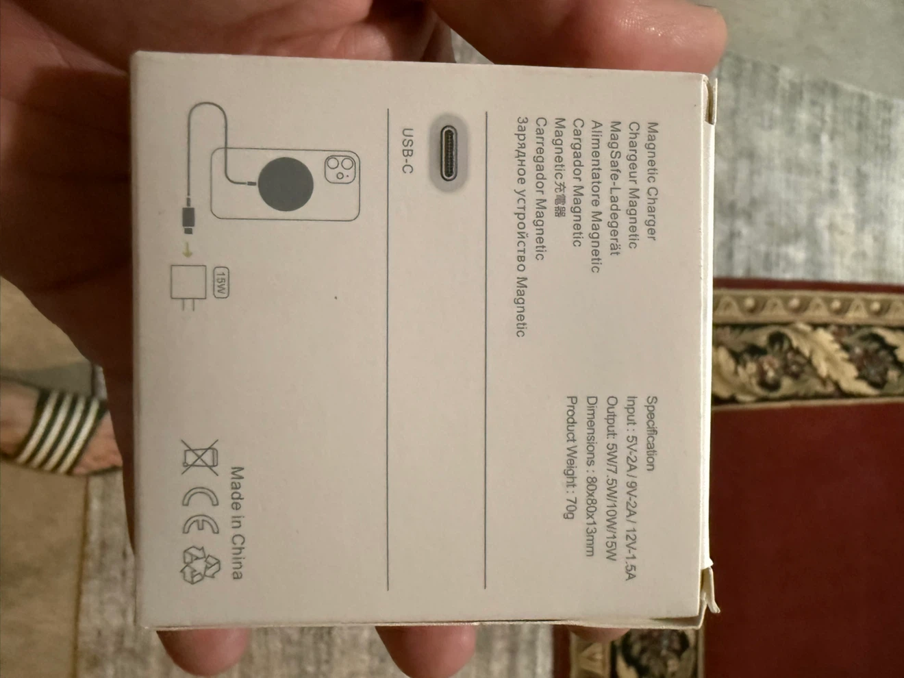 Magnetic Charger with USB-C Cable - photo 2