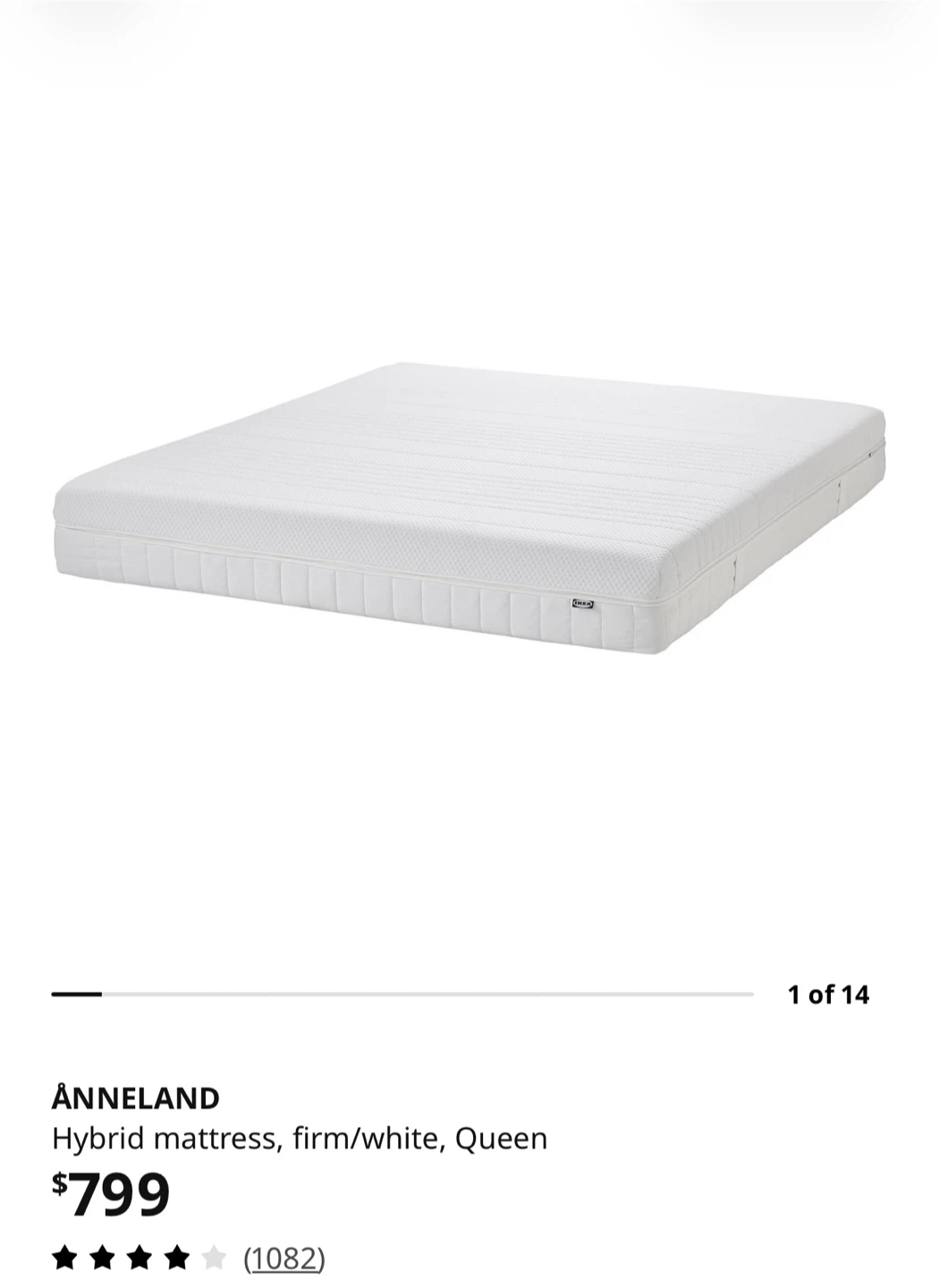 IKEA ANNELAND Hybrid Mattress - Queen - Firm - photo 3