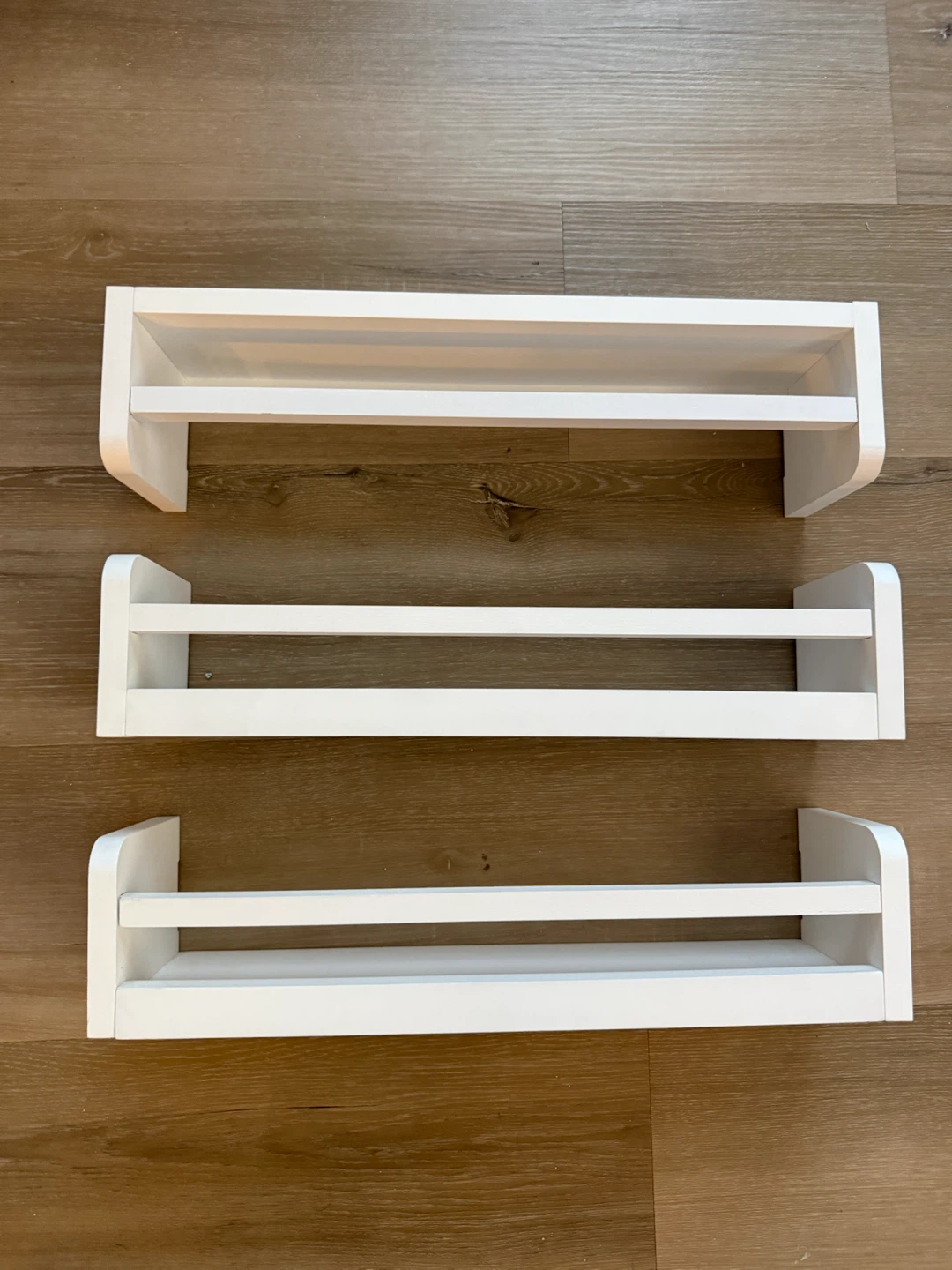 Set of 3 White Wall Shelves – Excellent Condition
