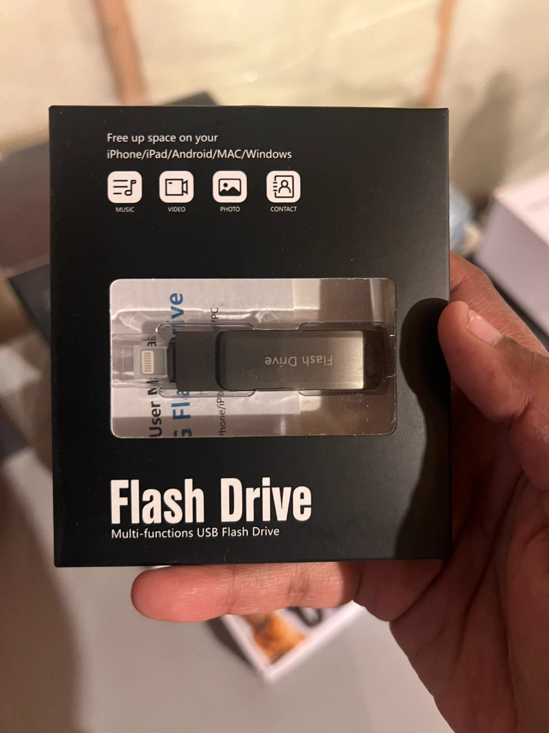 Flash Drives 256GB (Black) - Multi-functions USB Flash Drive