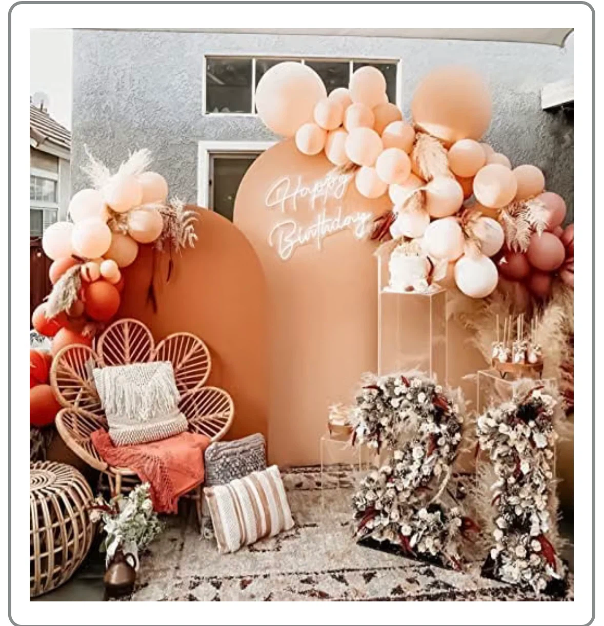 3-Piece Gold Arch Backdrop Stand Set - photo 2