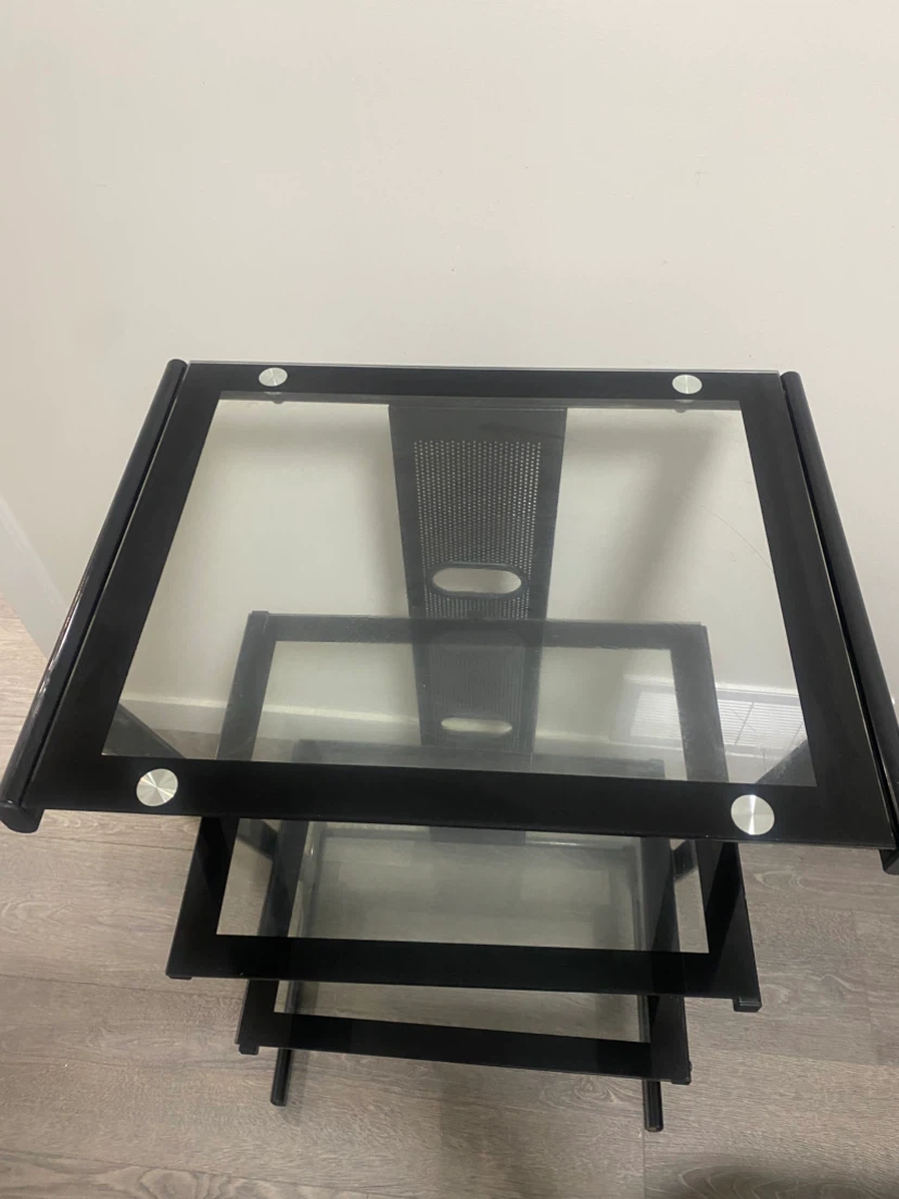 3-Tier Glass Entertainment Stand