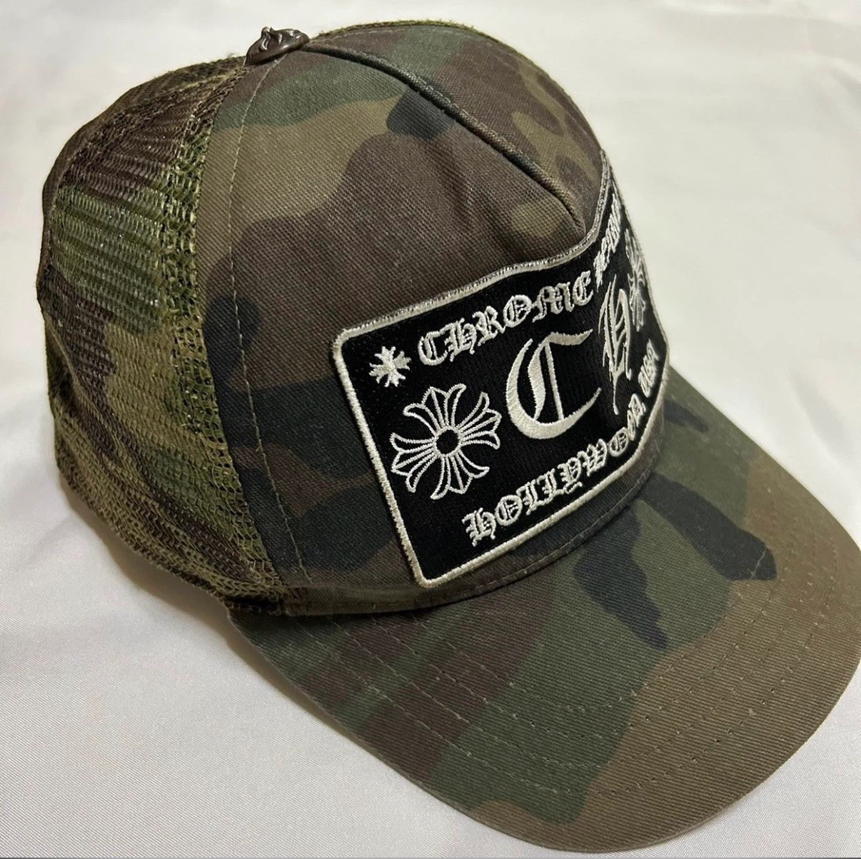 Chrome Hearts Camo Trucker Hat - photo 3
