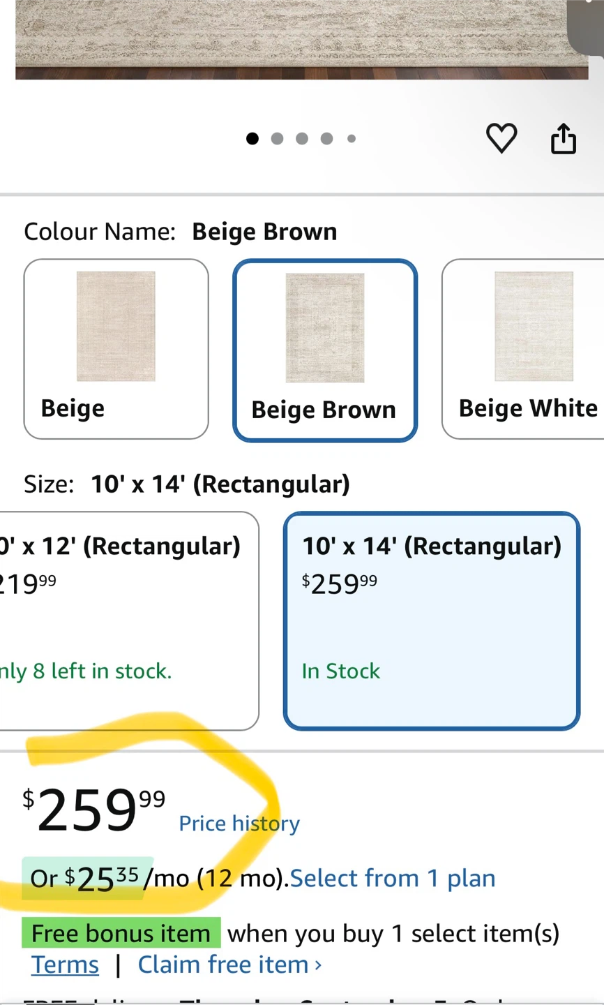 10' x 14' Area Rug - Beige Brown - photo 2