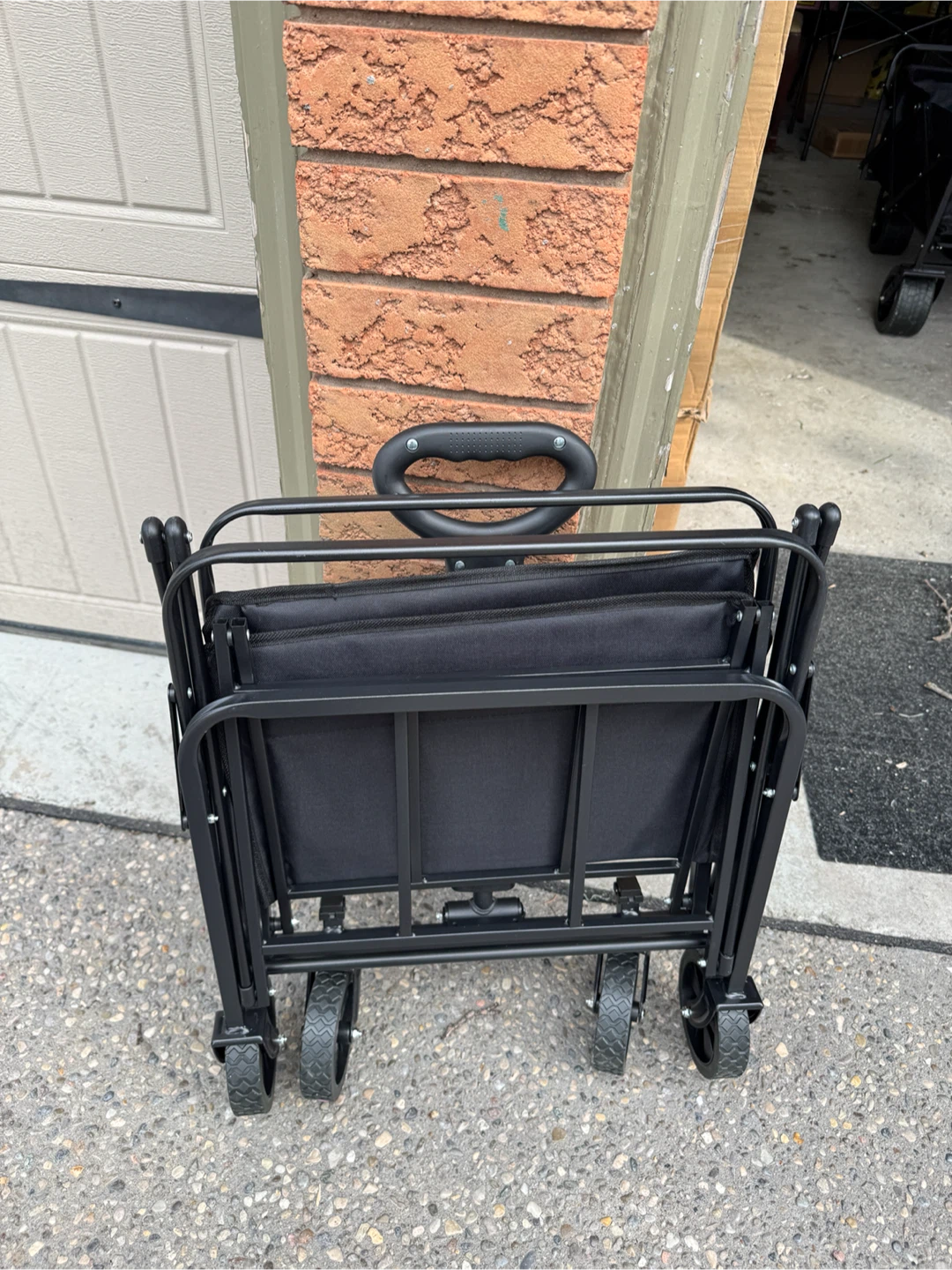 New Black Folding Utility Wagon