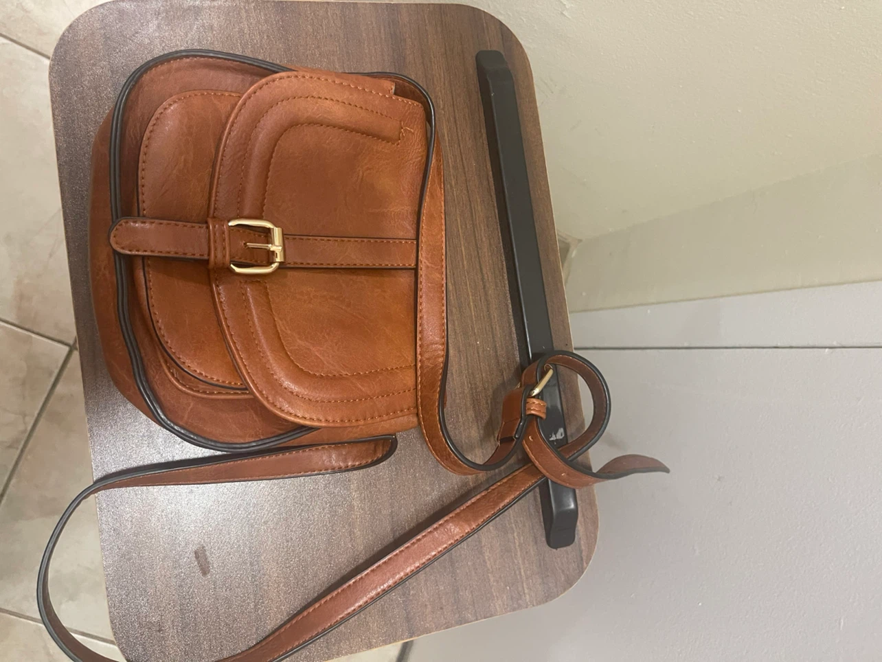 Jourdan Small Brown Crossbody Bag