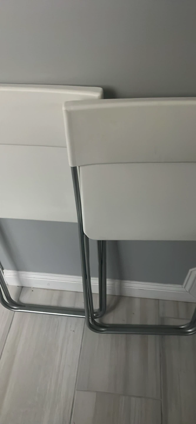 Set of White IKEA Foldable Chairs